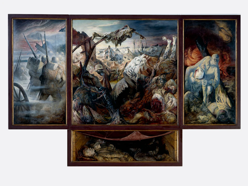 Gemälde von Otto Dix: Im Krieg stirbt das Gute, das Schöne