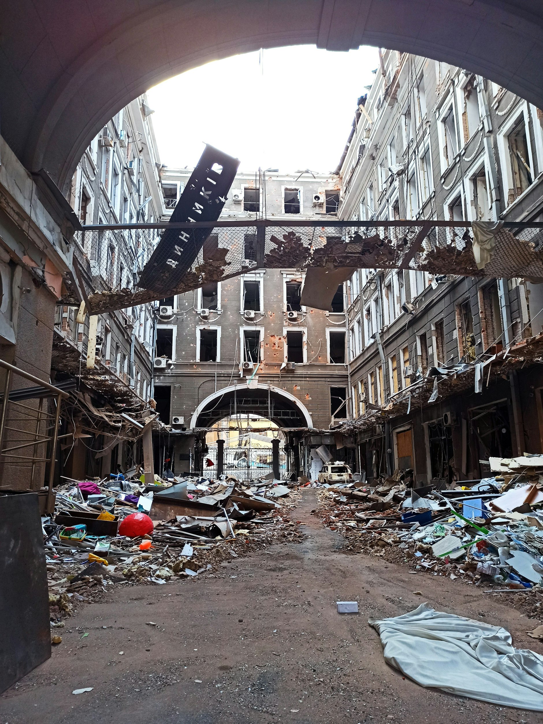 Auch im Zentrum ist die Zerstörung groß.