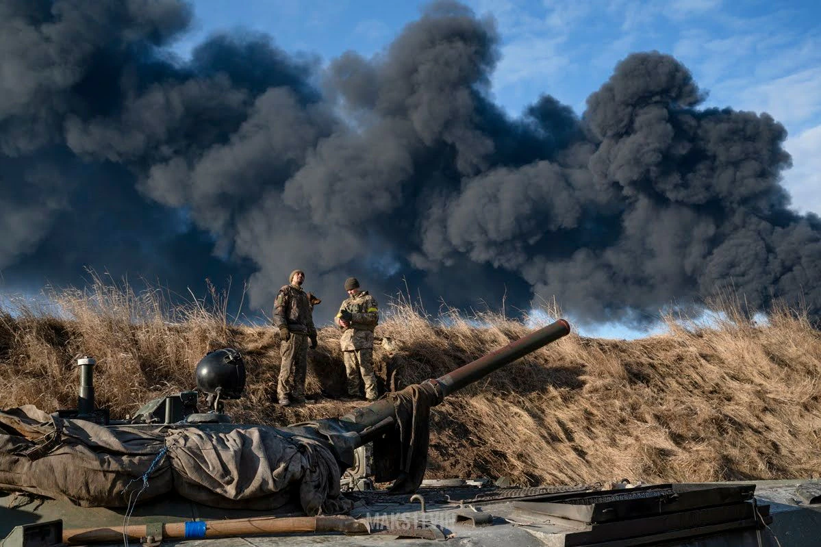 Ukrainische Soldaten in Vasylkiv nahe Kiew am 26. Februar