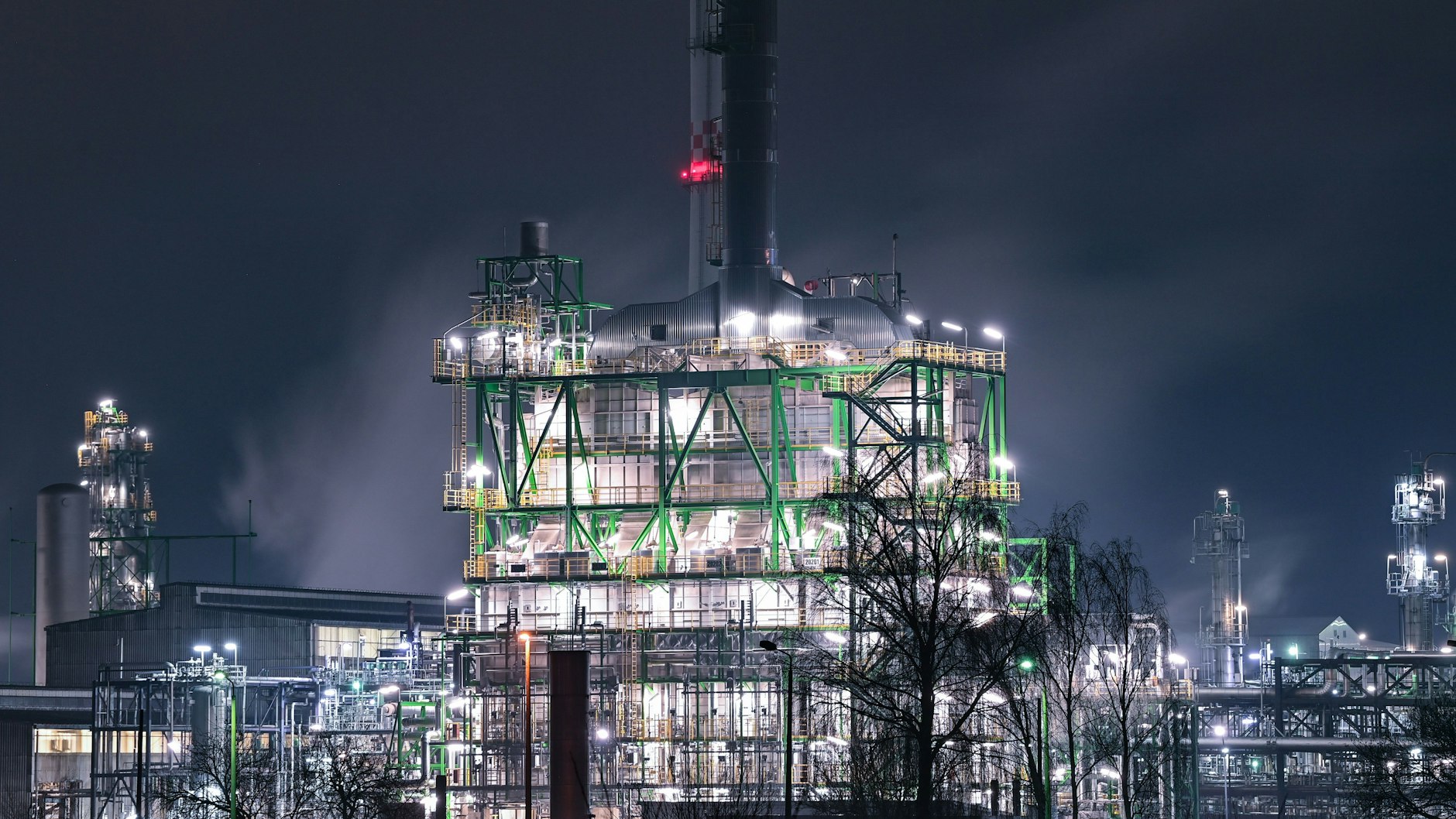 Die Erdölraffinerie in Schwedt