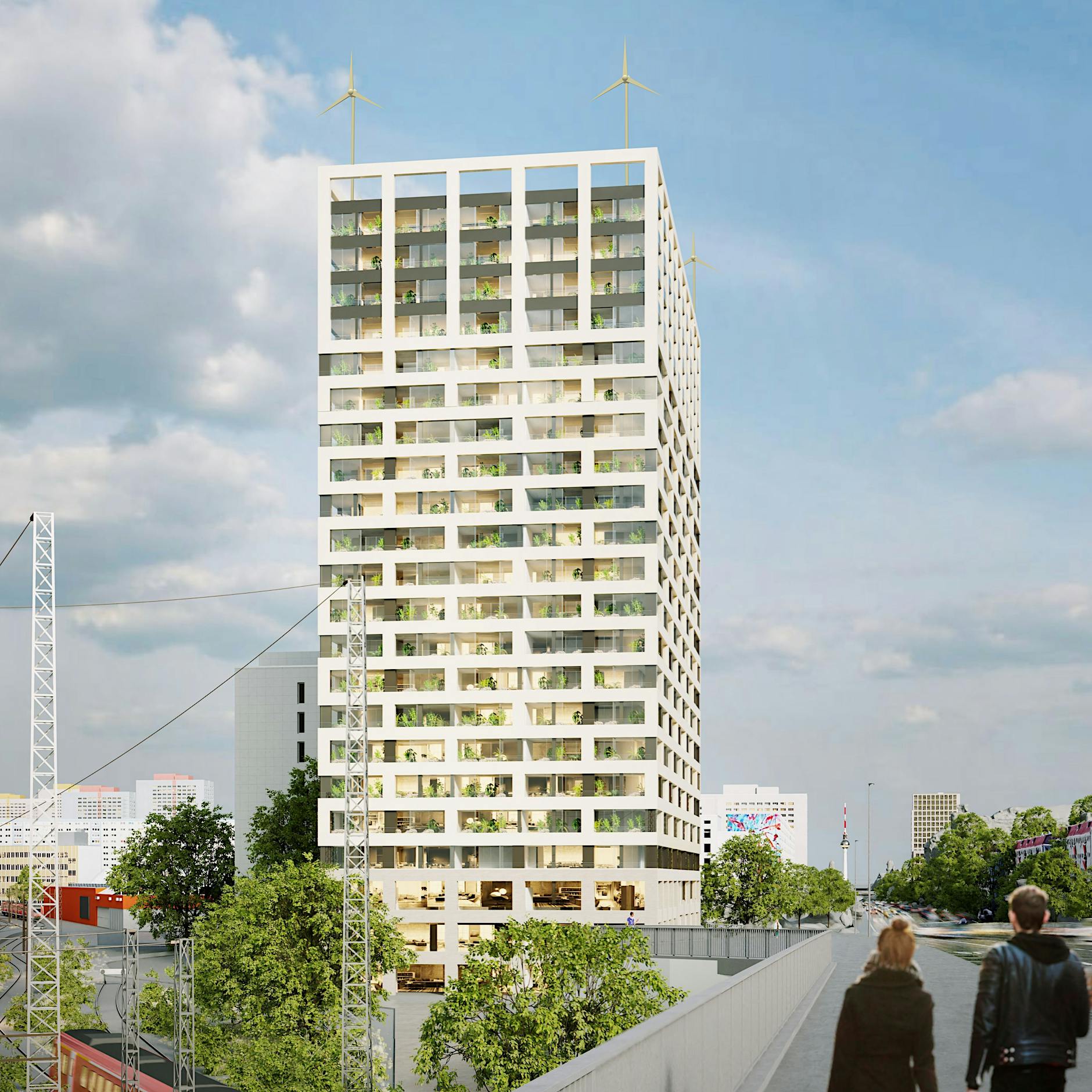 Bezirk Lichtenberg: Windräder auf Hochhaus nicht zulässig