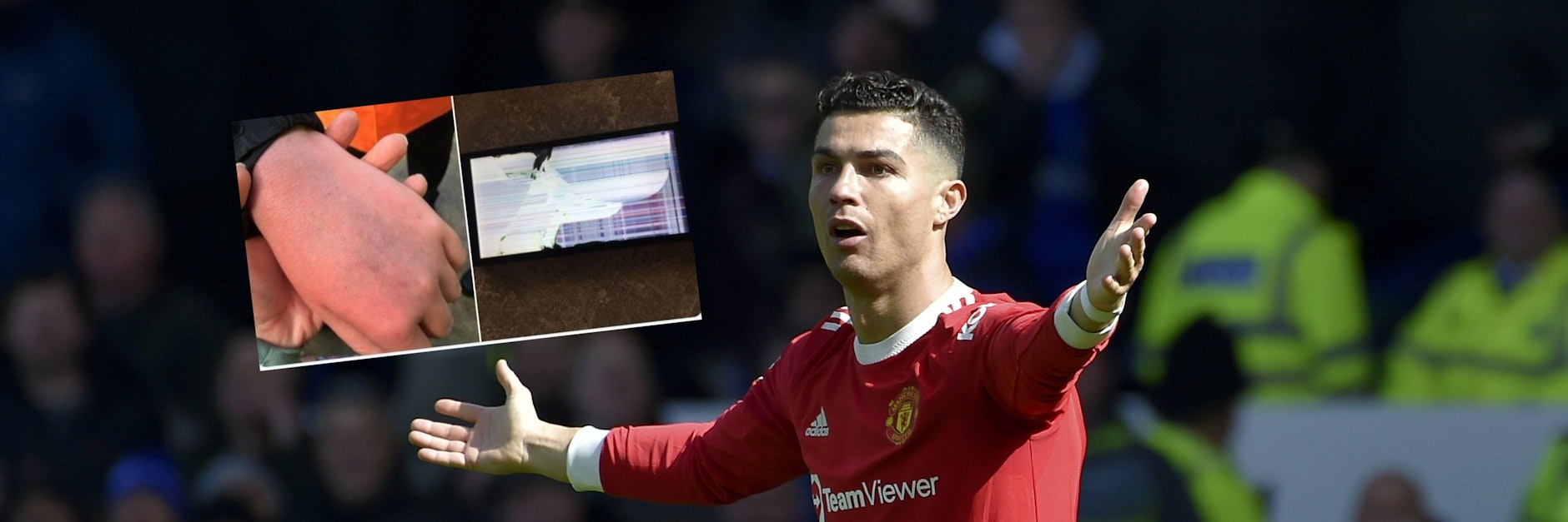 Cristiano Ronaldo brannten nach dem 0:1 beim FC Everton die Sicherungen durch. Nun ermittelt die Polizei.