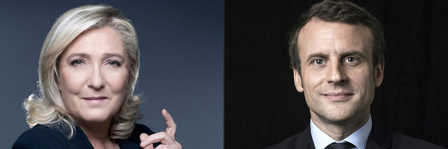Amtsinhaber Macron (r.) und Herausforderin Le Pen müssen sich einer Stichwahl stellen.