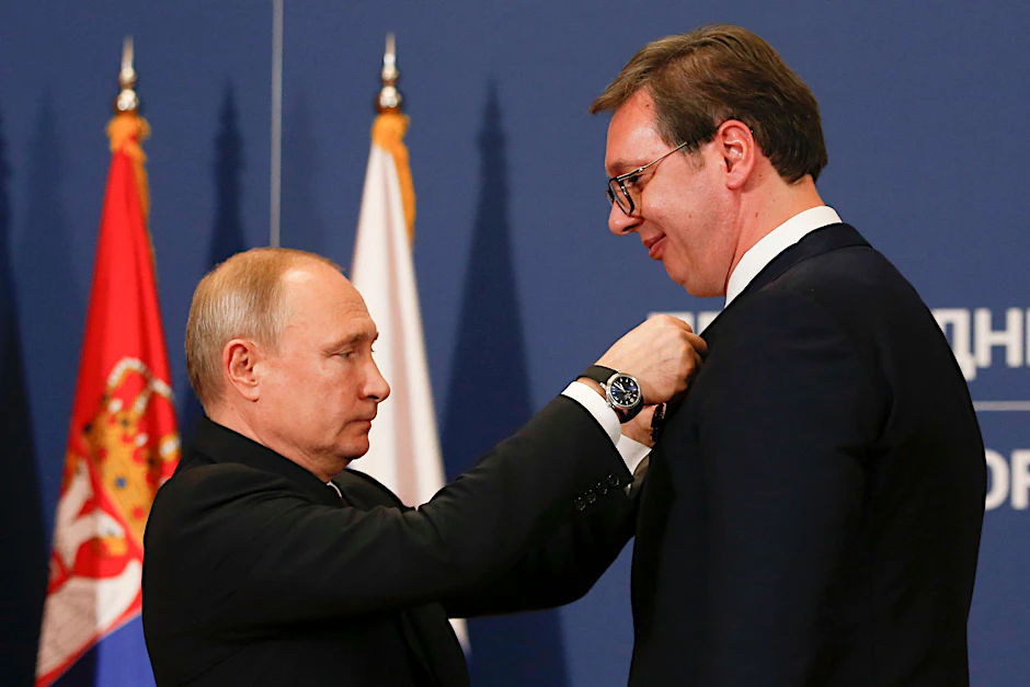 Guter Mann: 2019 verleiht Putin Aleksandar Vučić den russischen Alexander-Newski-Orden