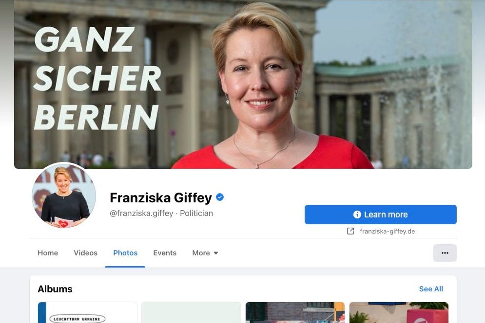 Gar nicht sicher: Franziska Giffeys Fanpage ist laut Datenschutzbeauftragtem illegal.