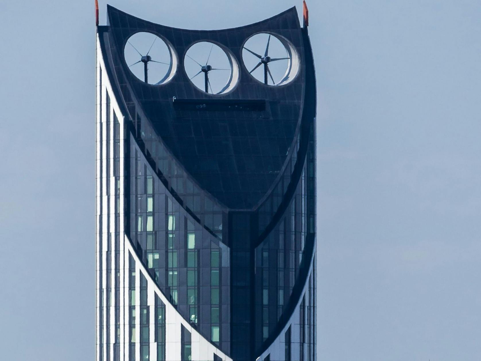 Hochhaus Strata SE1 in London: Die eingebauten Windräder stehen nach Beschwerden der Bewohner über Lärm und Vibrationen still.