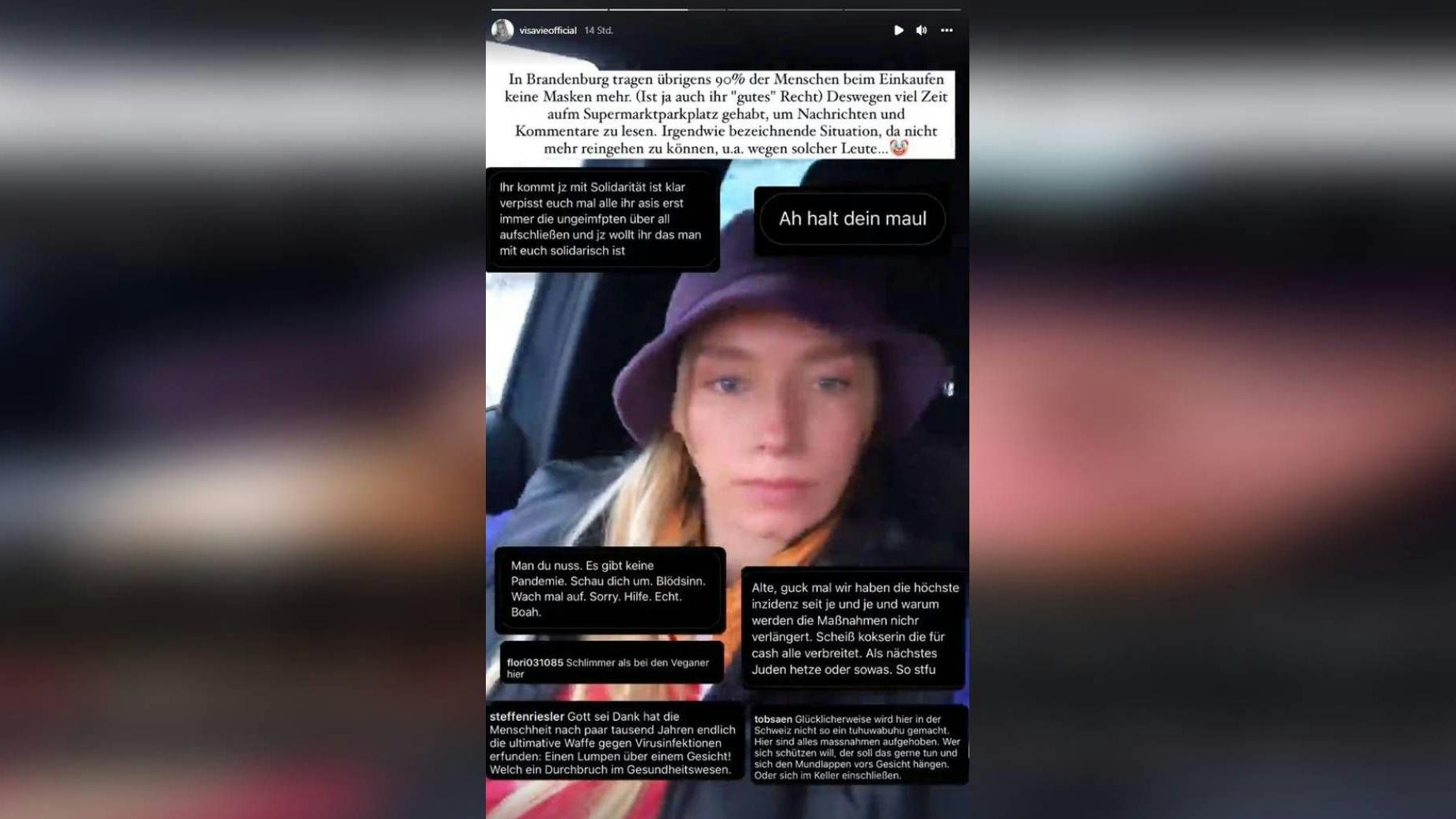 Moderatorin Visa Vie postete Hass-Kommentare auf Instagram.