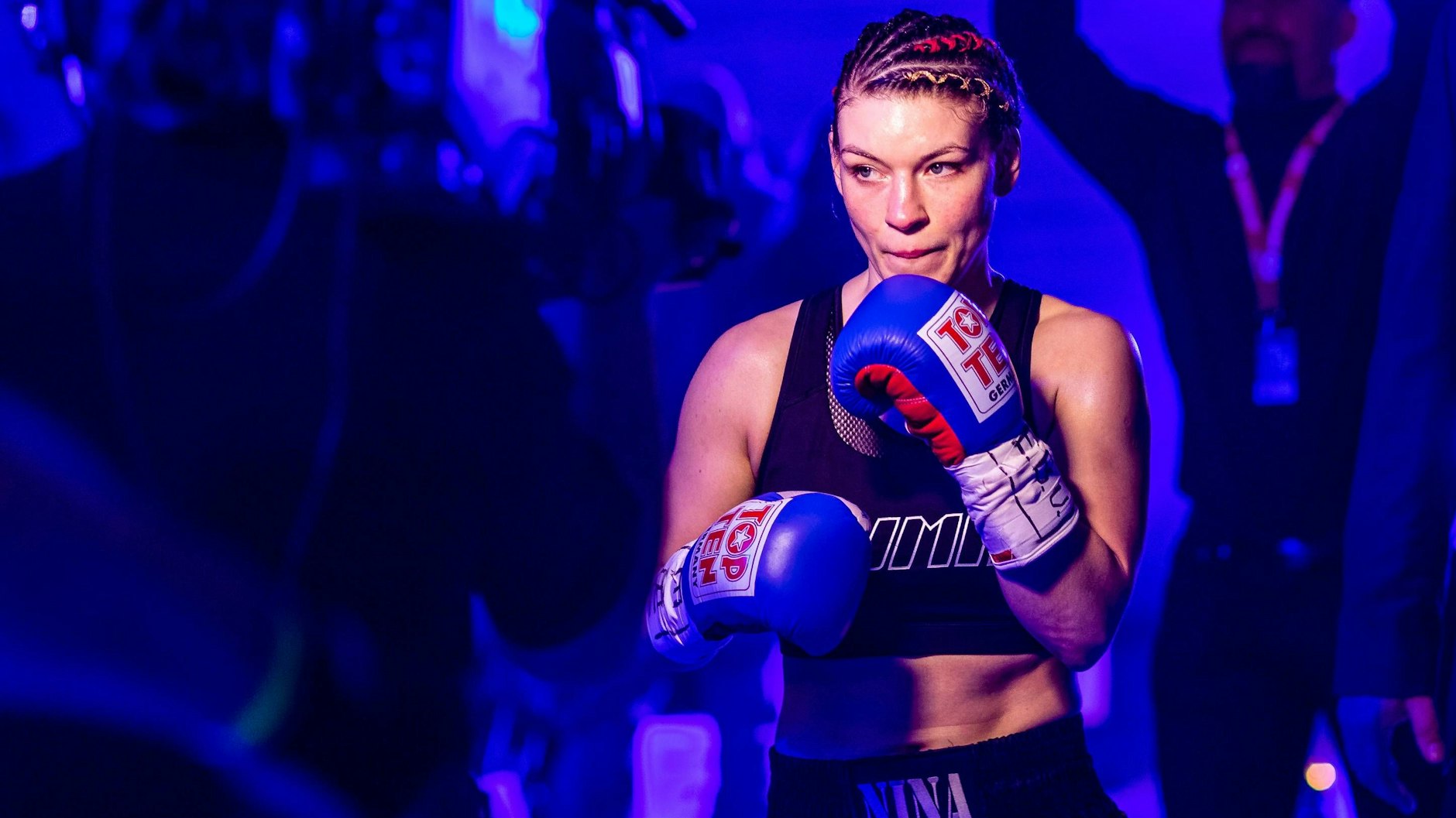 Die Berliner Boxerin Nina Meinke ist zum Titelkampf im Federgewicht bereit.