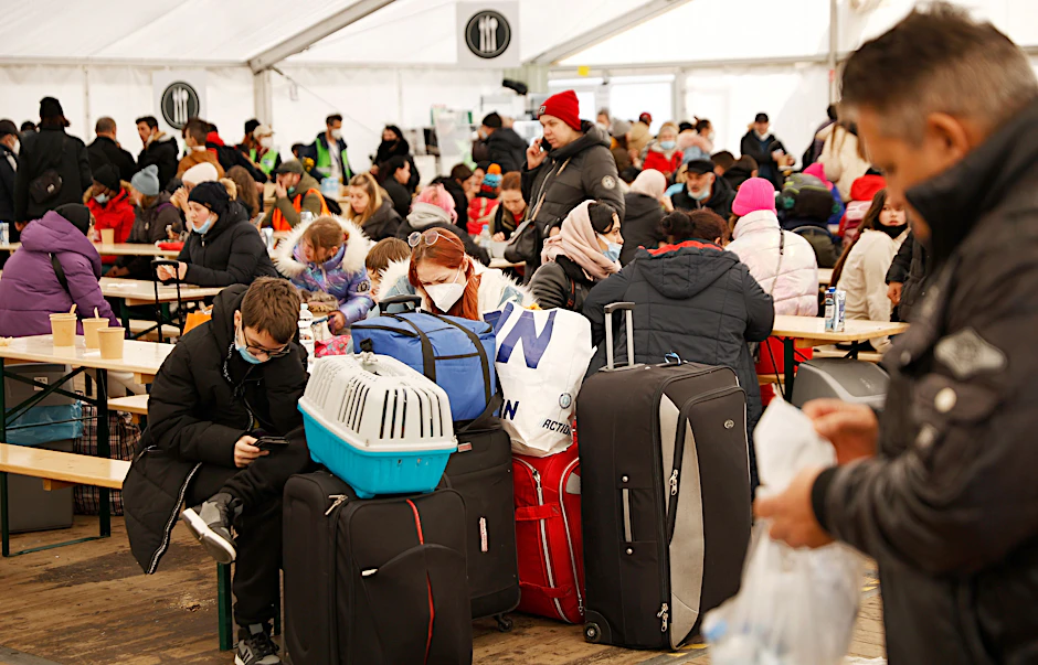 Flüchtlinge am Berliner Hauptbahnhof Mitte März