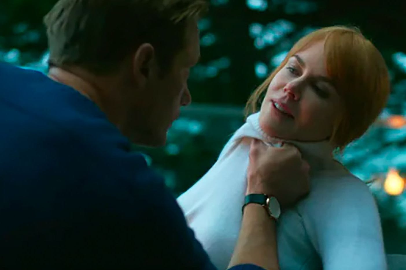 Gewaltszene zwischen zwei Eheleuten in der HBO-Serie „Big Little Lies“, gespielt von Nicole Kidman und Alexander Skarsgård.