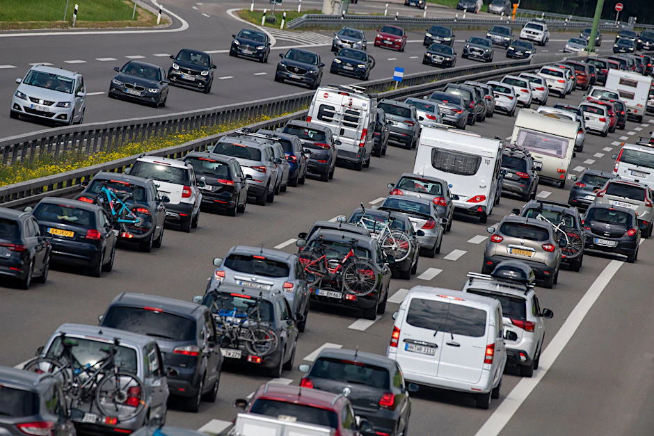 An Ostern gibt es auf vielen Autobahnen in Deutschland Stau.