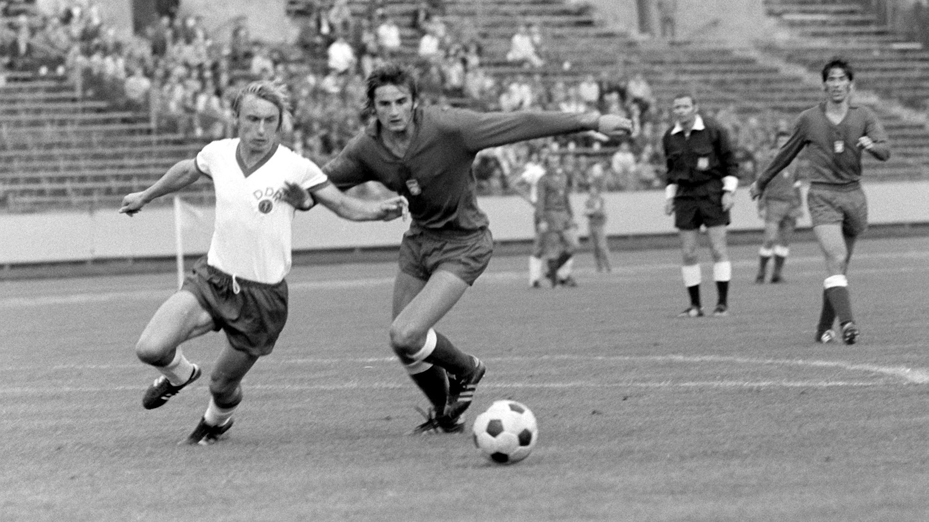DDR-Stürmer Joachim Streich bei den Olympischen Spielen 1972 in München