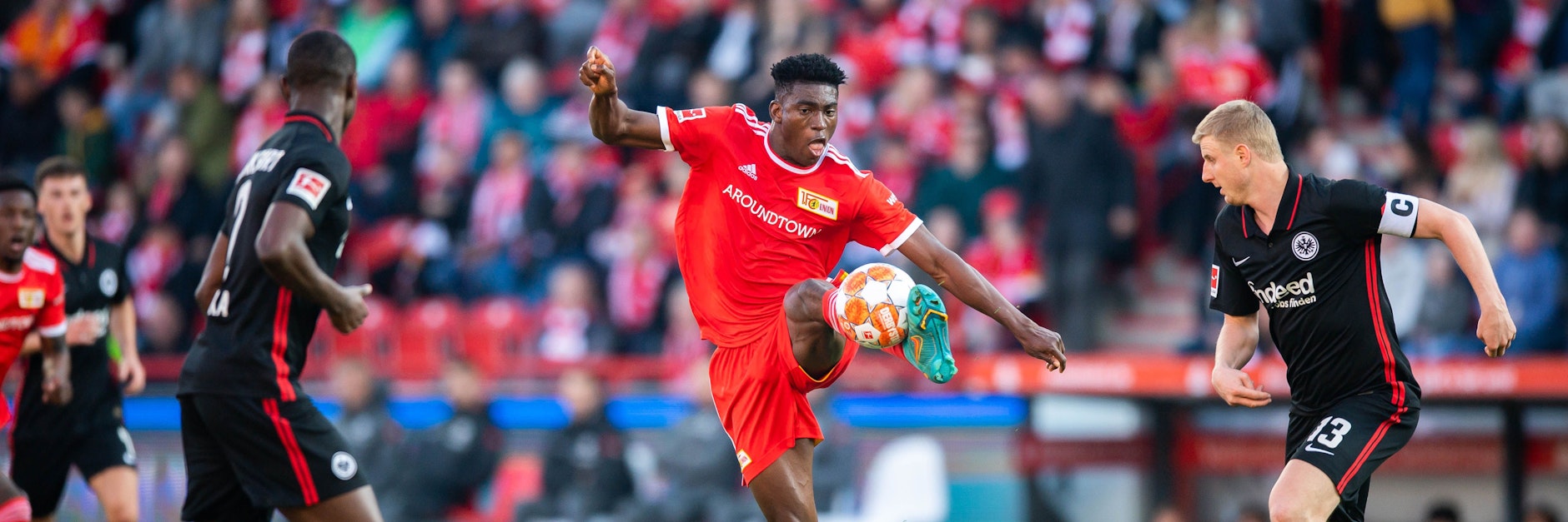 Union-Stürmer Taiwo Awoniyi traf gegen Frankfurt früh zum 1:0 und brachte die Eisernen damit auf die Siegerstraße.