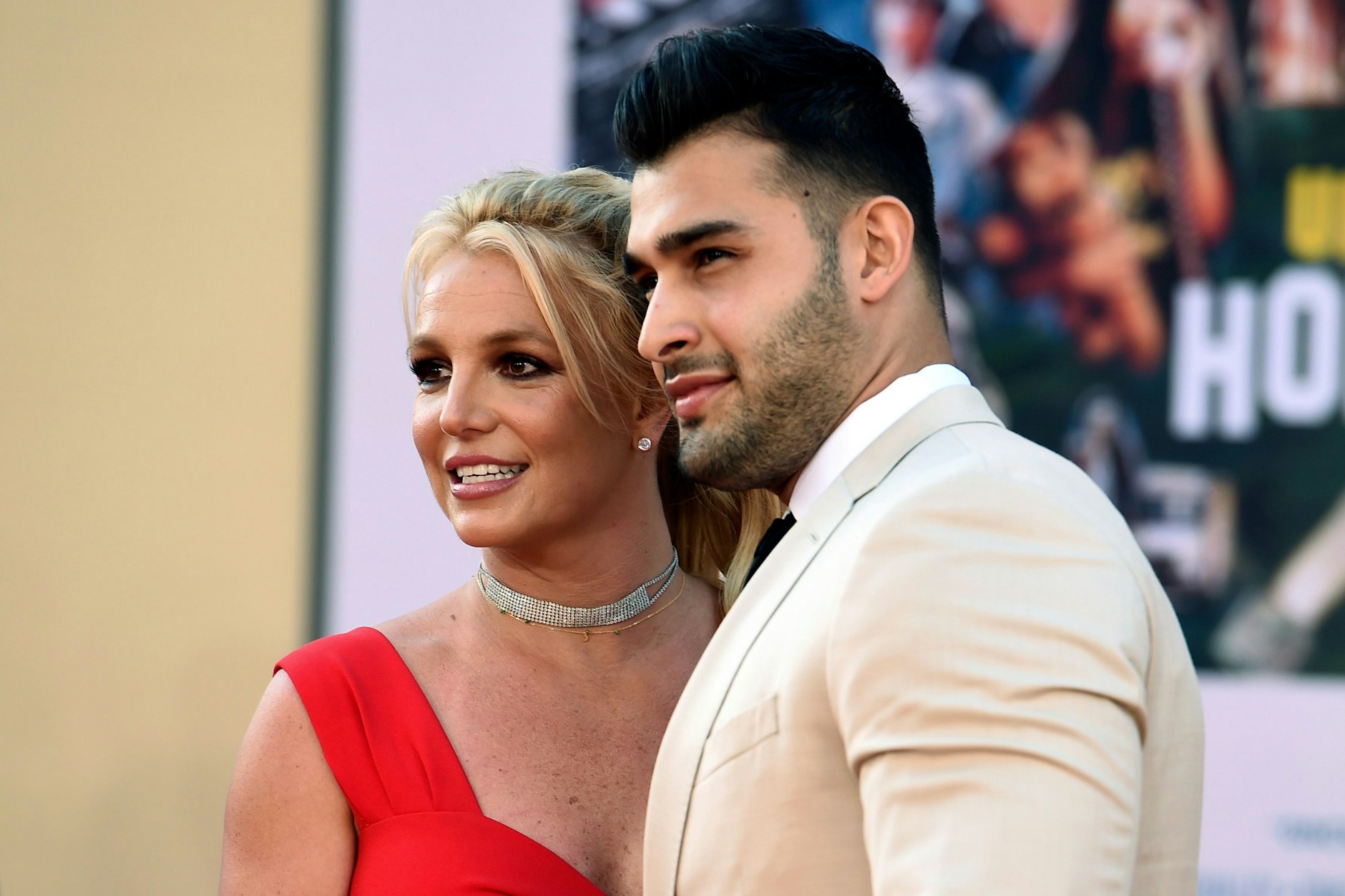 Britney Spears mit ihrem Verlobten Sam Asghari