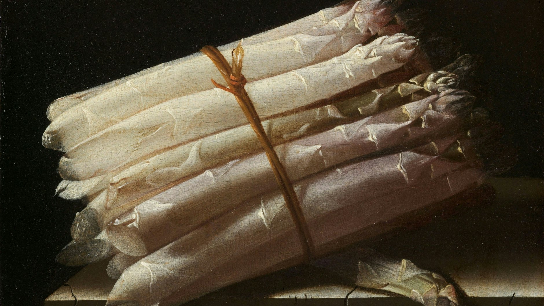 Grau, labberig, matschig und wirklich ungenießbar: Spargelstillleben von 1697 von&nbsp;Adriaen Coorte.