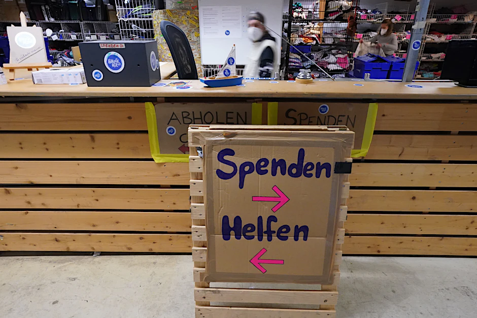 Die Spendenbereitschaft für Geflüchtete aus der Ukraine ist groß.