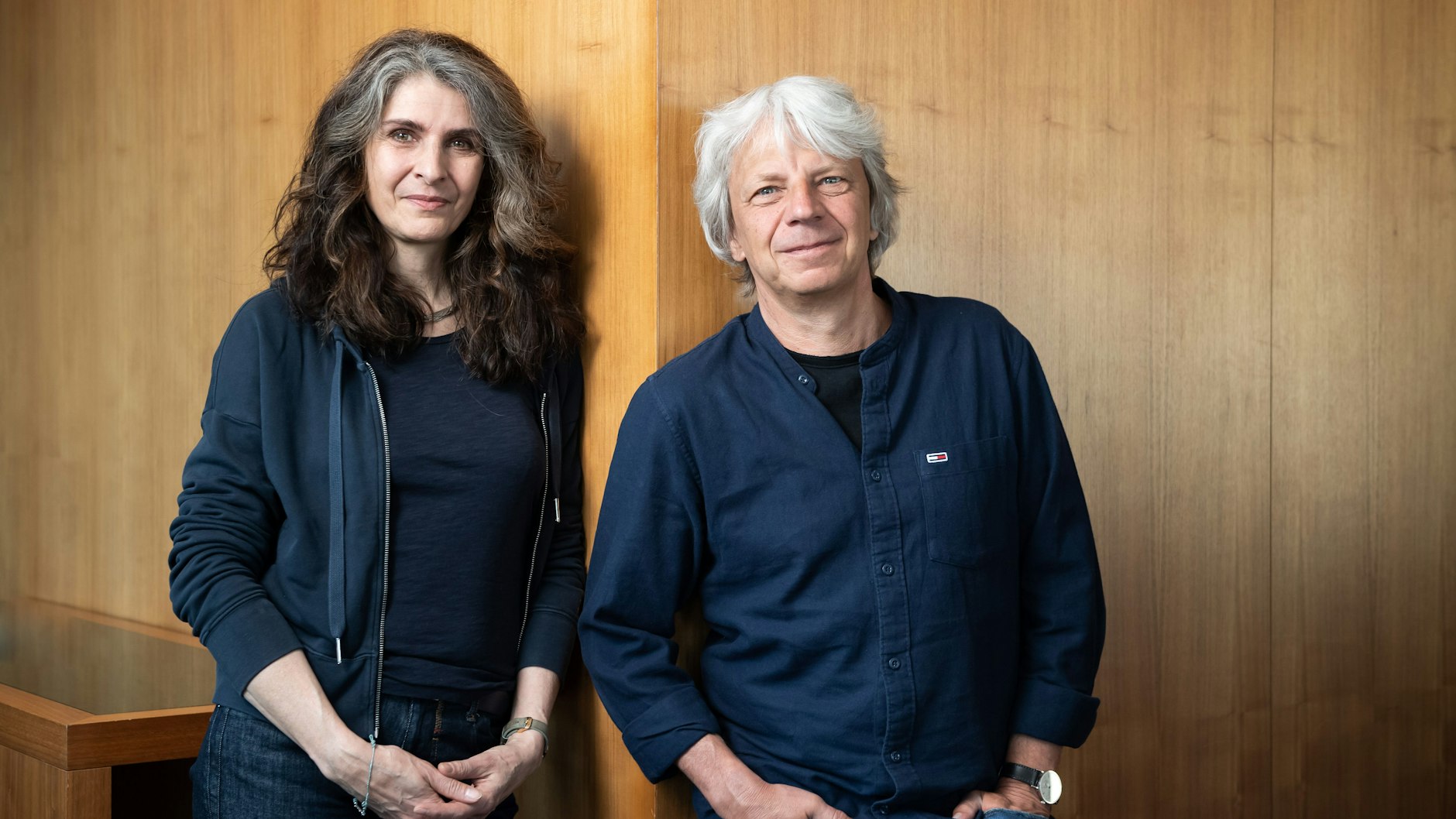 Die Drehbuchautorin Laila Stieler und der Regisseur Andreas Dresen bei unserem Gesprächstermin