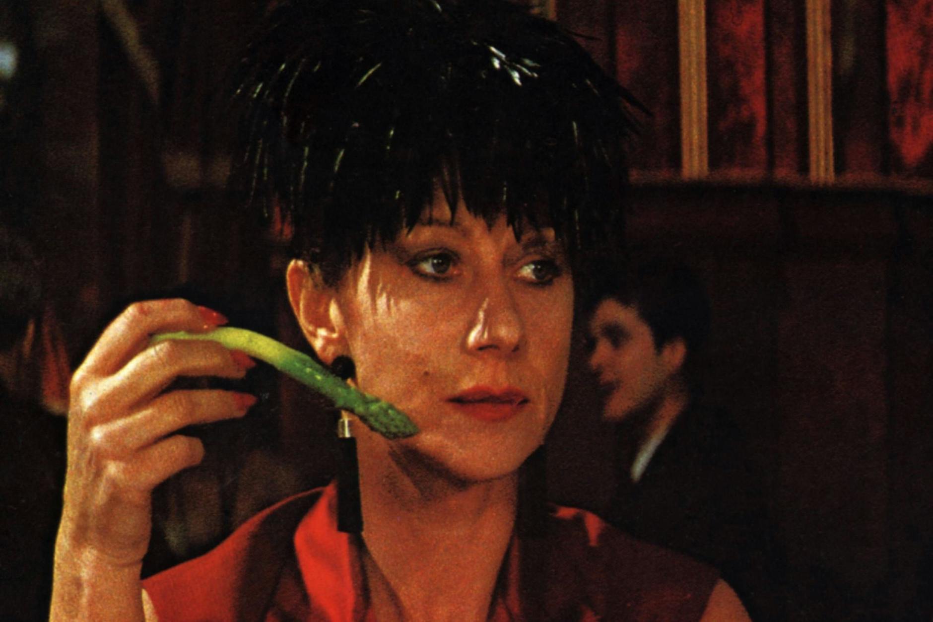 Liebt auch Spargel, Helen Mirren in „Der Koch, der Dieb, seine Frau und ihr Liebhaber“ von 1989