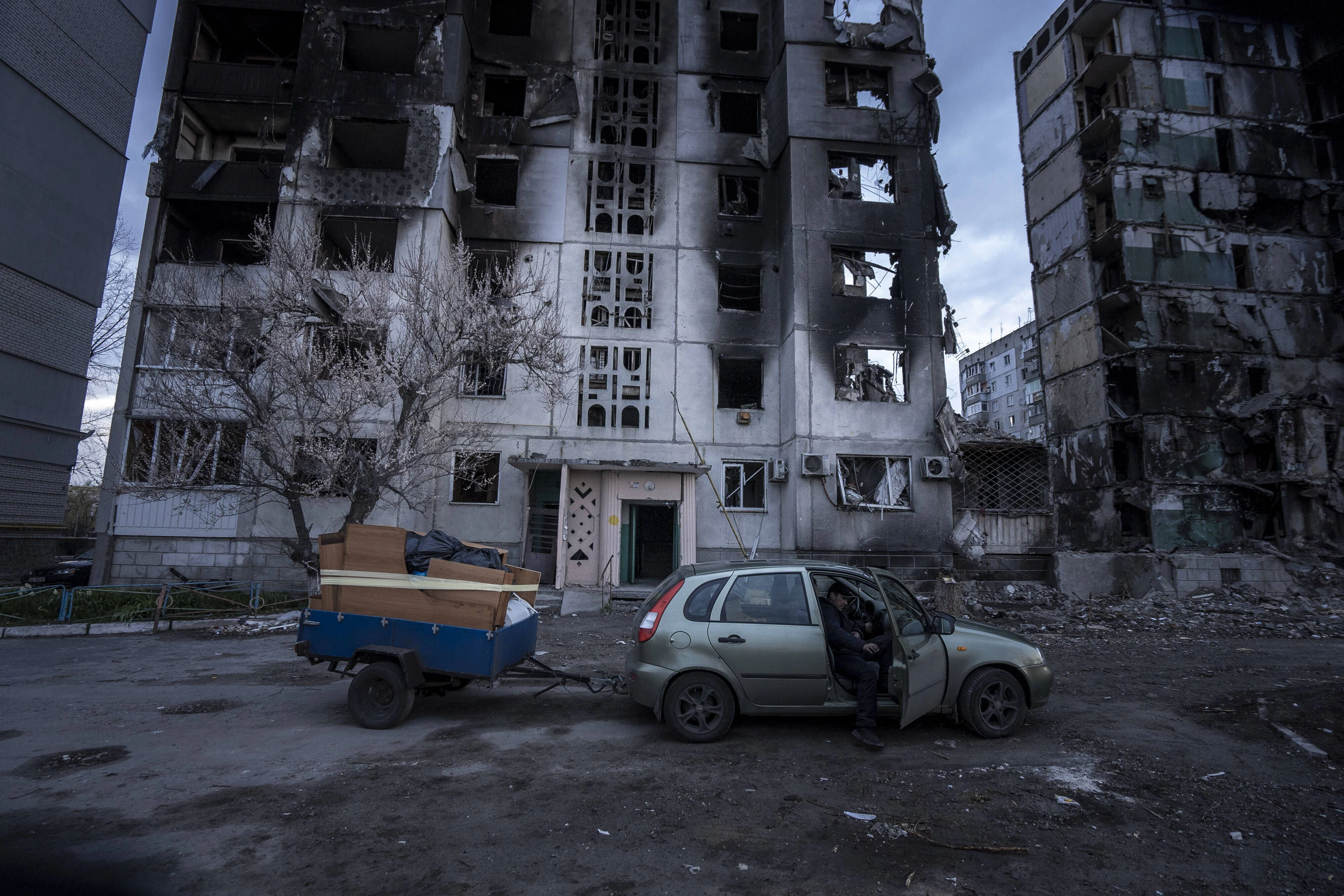 Ein Bild aus Borodyanka, der Ukraine.