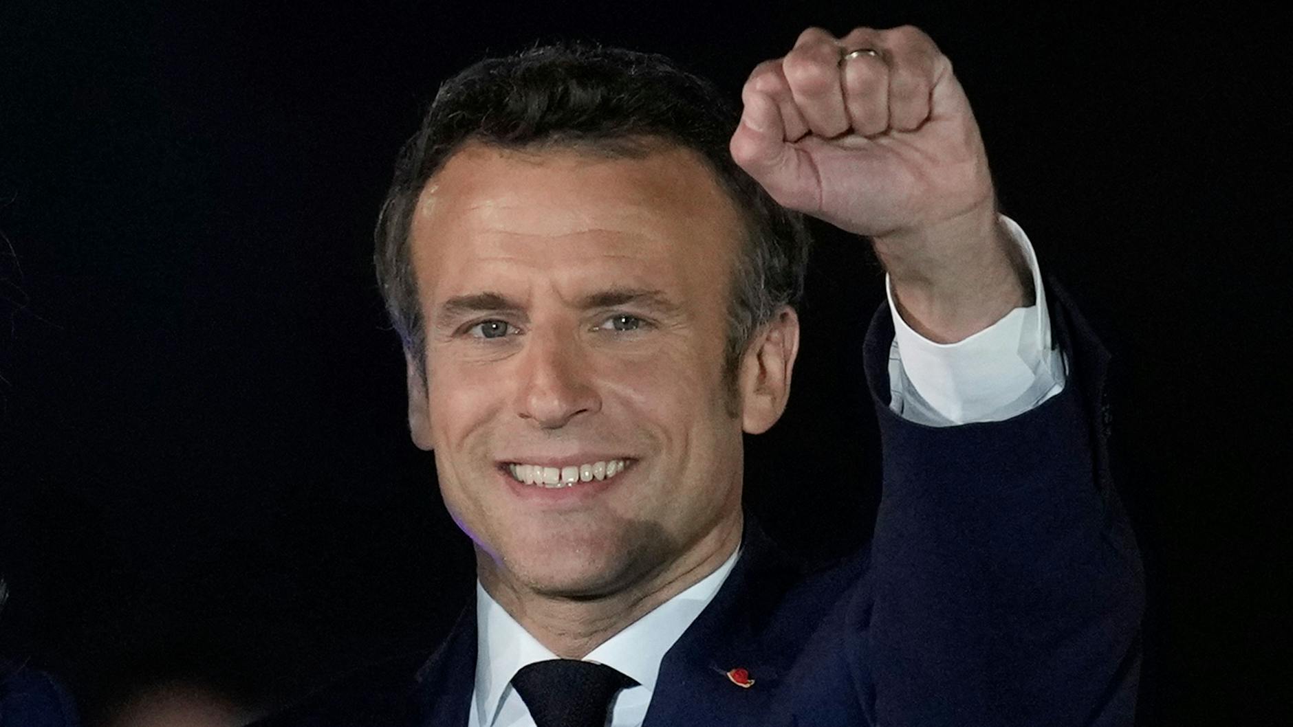 Wahlsieger Emmanuel Macron gab sich demütig.