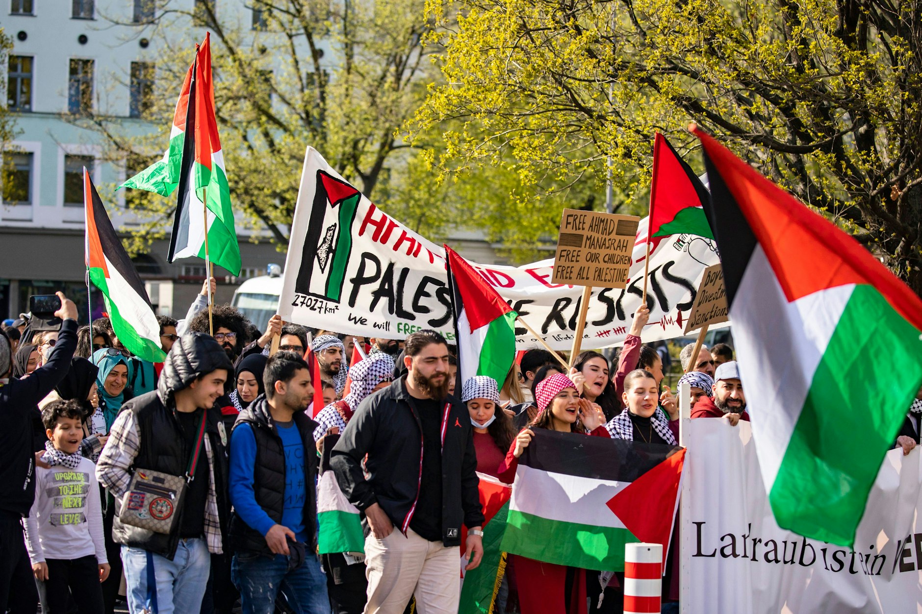 Anti-israelische Demonstration am Sonnabend in Berlin