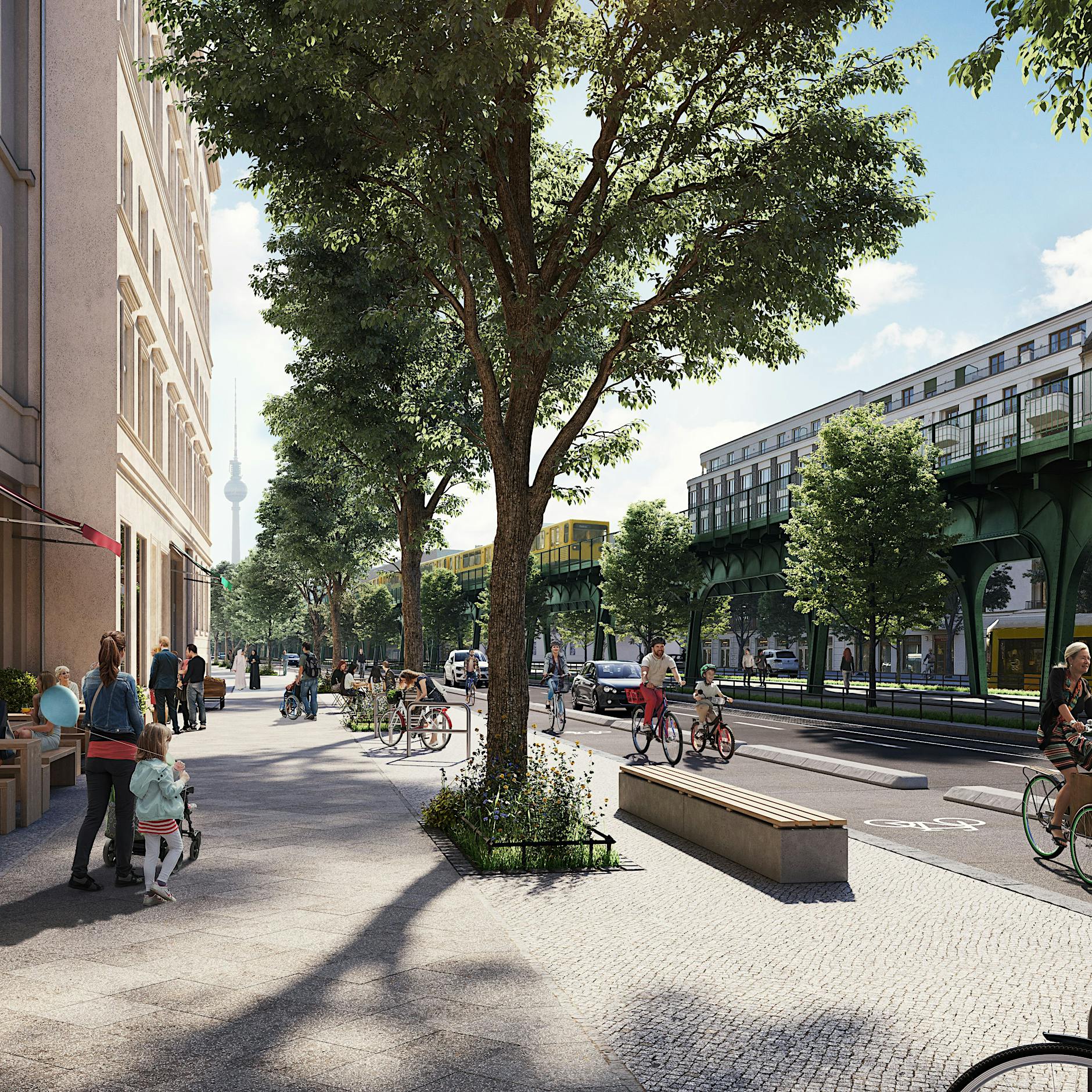 Endlich sicher Radfahren auf der Schönhauser Allee – aber keine Parkplätze mehr