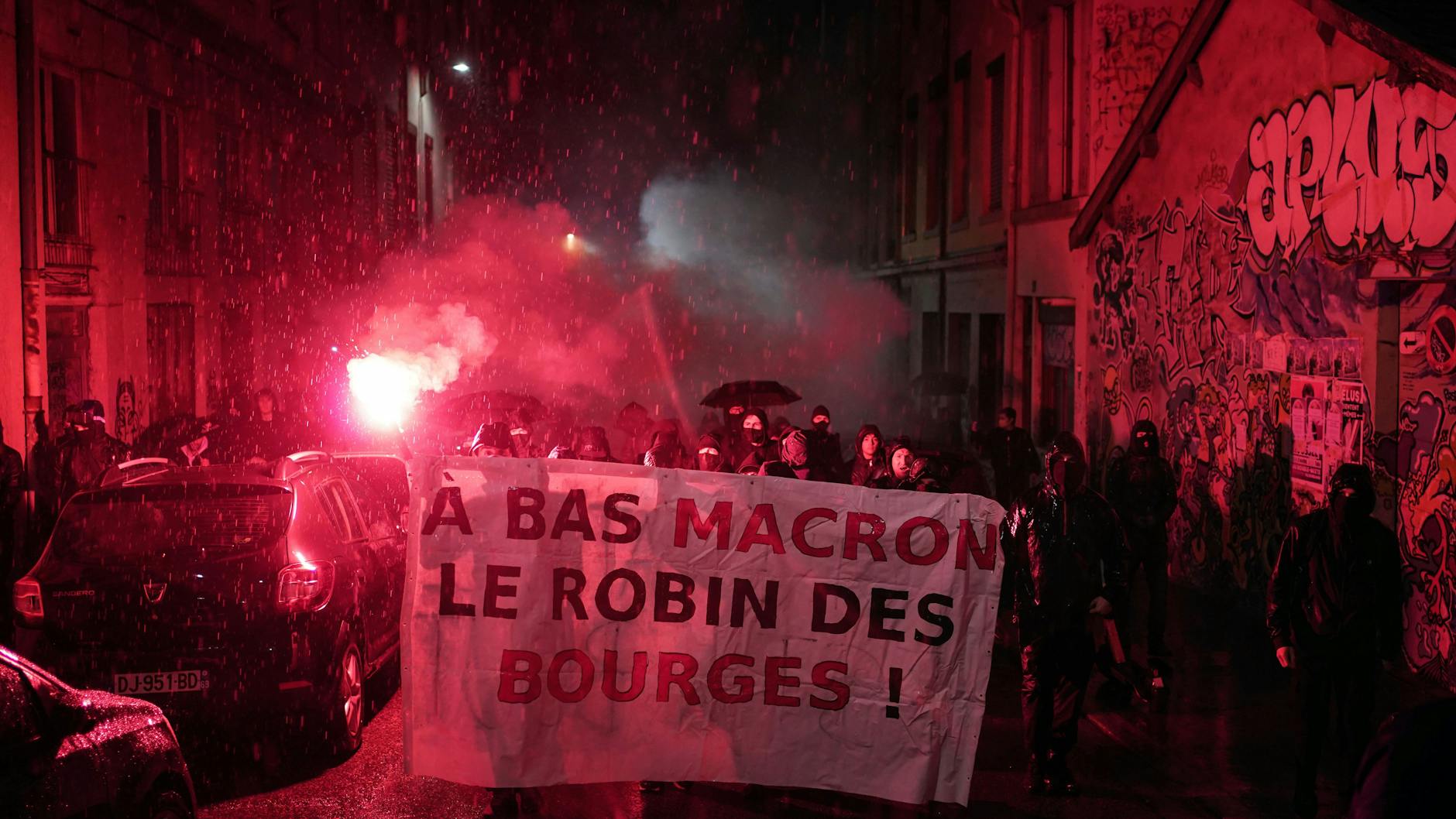 Linksradikale demonstrierten in Lyon.