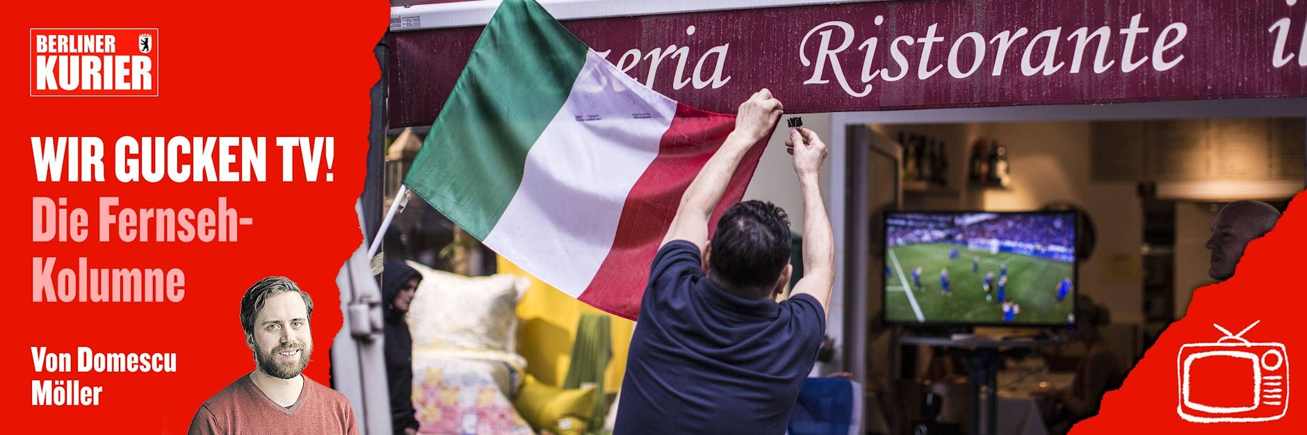 In einem italienischen Restaurant läuft Fußball. (Symbolfoto)