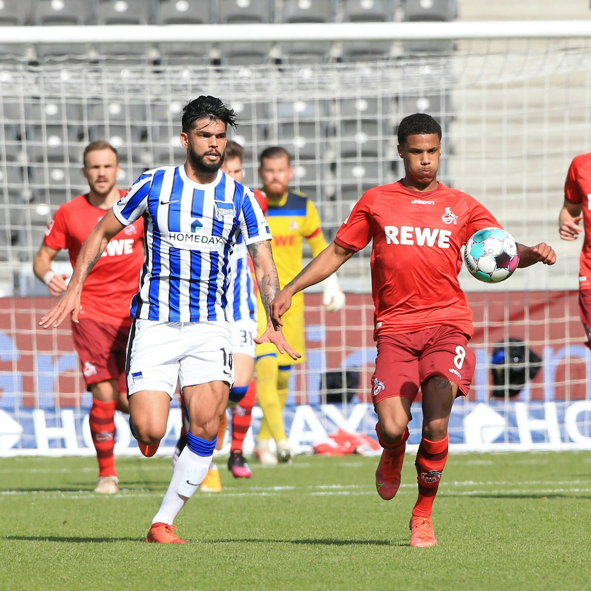15. Mai 2021: Omar Alderete bei seinem letzten Hertha-Spiel gegen Köln. Mit dem 0:0 schafften die Blau-Weißen den Klassenerhalt.