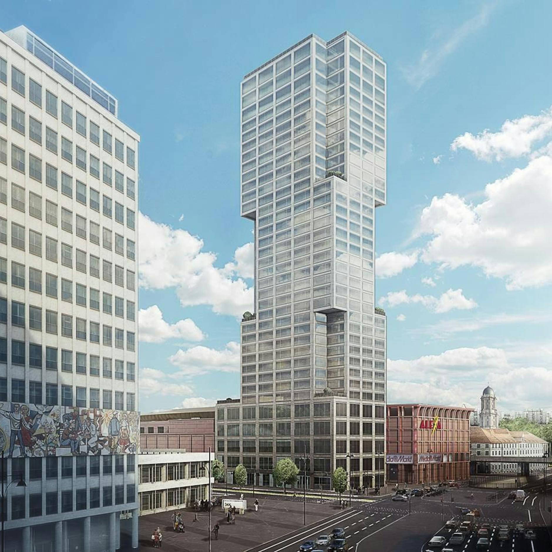Image - Berlin-Mitte: Russischer Investor sucht Käufer für „Alexander Tower“ – Wolkenkratzer vor dem Aus?