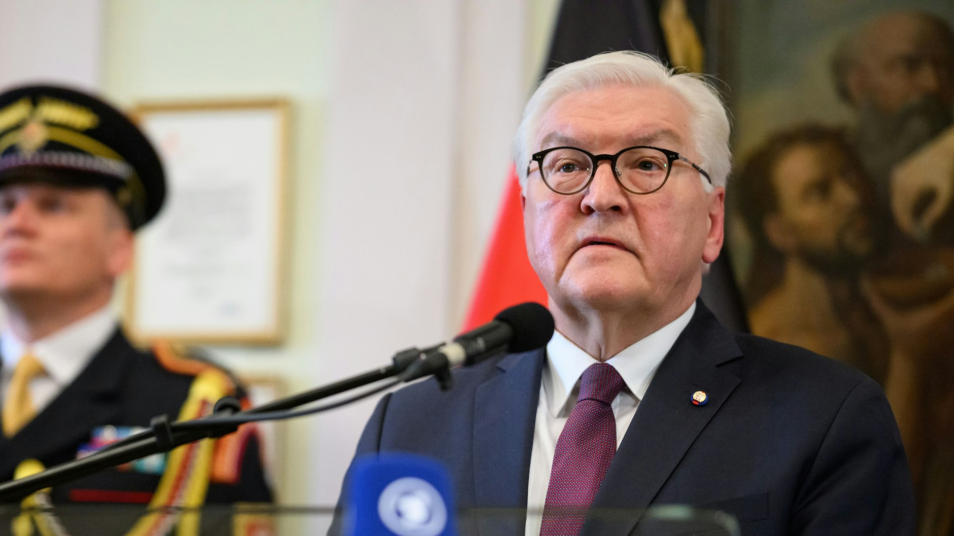 Bundespräsident Frank-Walter Steinmeier im historischen Rathaus von Kosice.