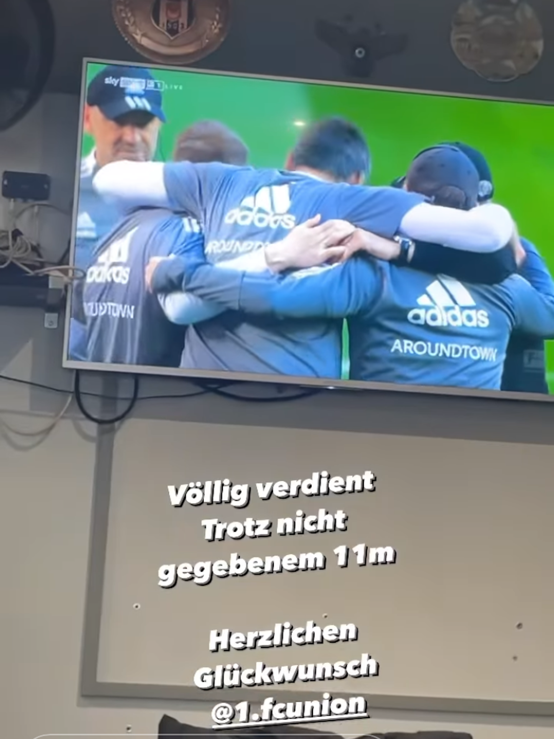 Max Kruse gratulierte dem 1. FC Union zum 2:1-Sieg bei RB Leipzig auf seinem Instagram-Kanal.