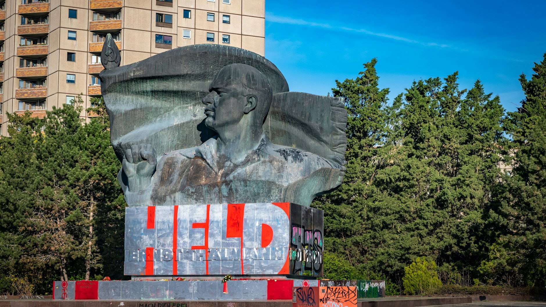 Das Thälmann-Denkmal in Prenzlauer Berg.