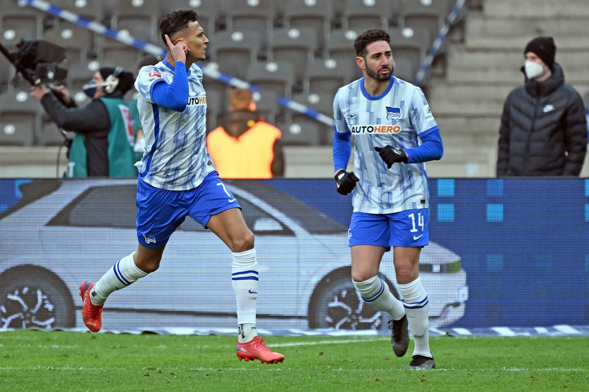 Herthas Stürmer Davie Selke und Ishak Belfodil sind bei Magath gerade erste Wahl in der Offensive.