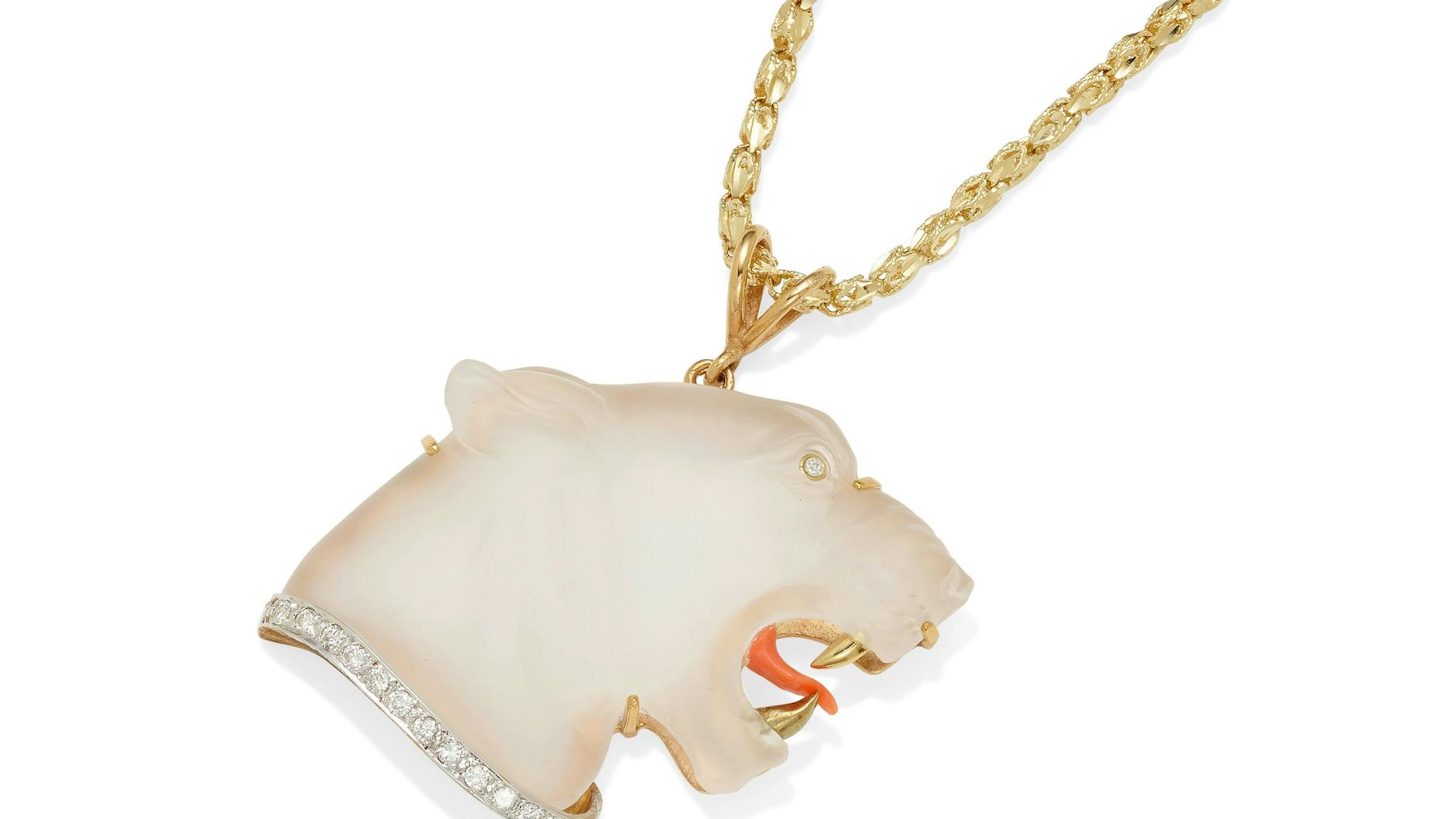 Ein Anhänger in Form eines Tigerkopfes – er gehörte Siegfried und Roy – kommt nun unter den Hammer.