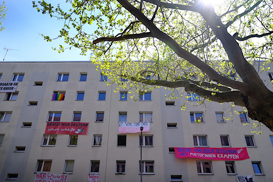 Habersaathstraße 40–48 in Berlin-Mitte: Im Januar zogen 50 Menschen ein, die vorher obdachlos waren.