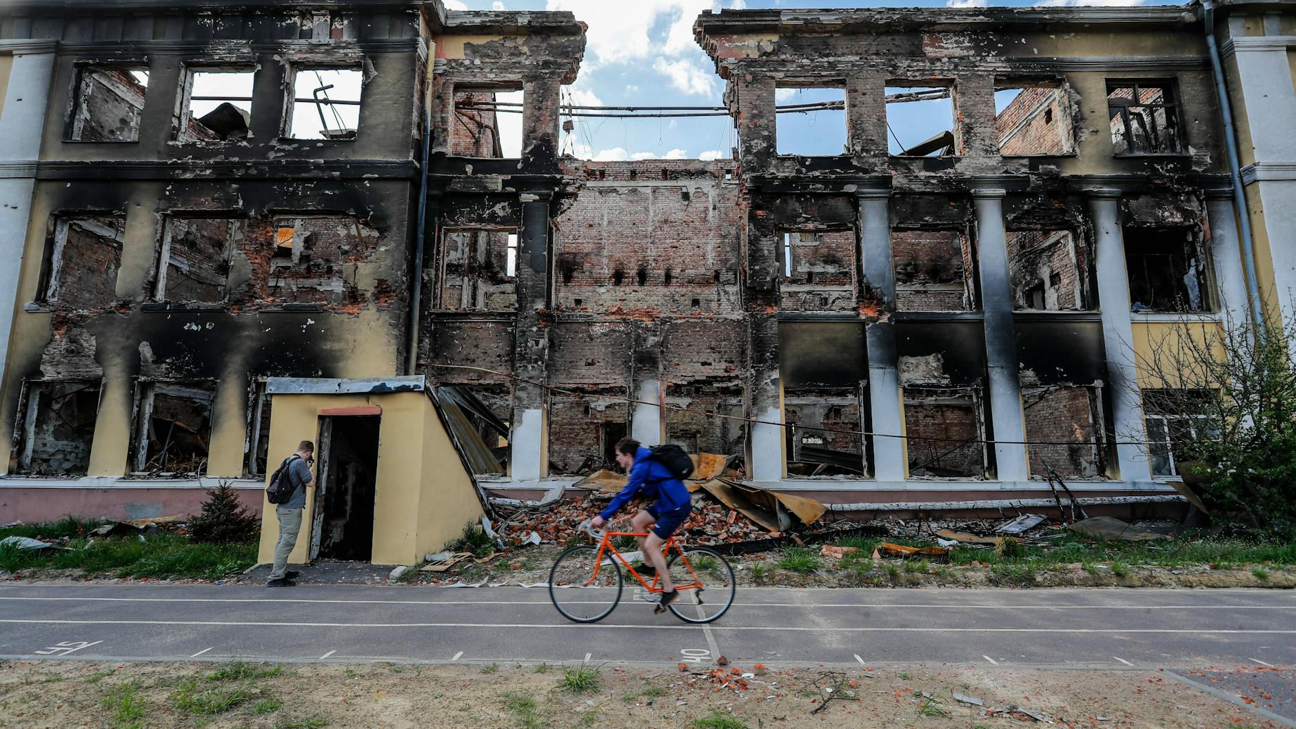 Ein aktuelles Foto aus dem angegriffenen Charkiw