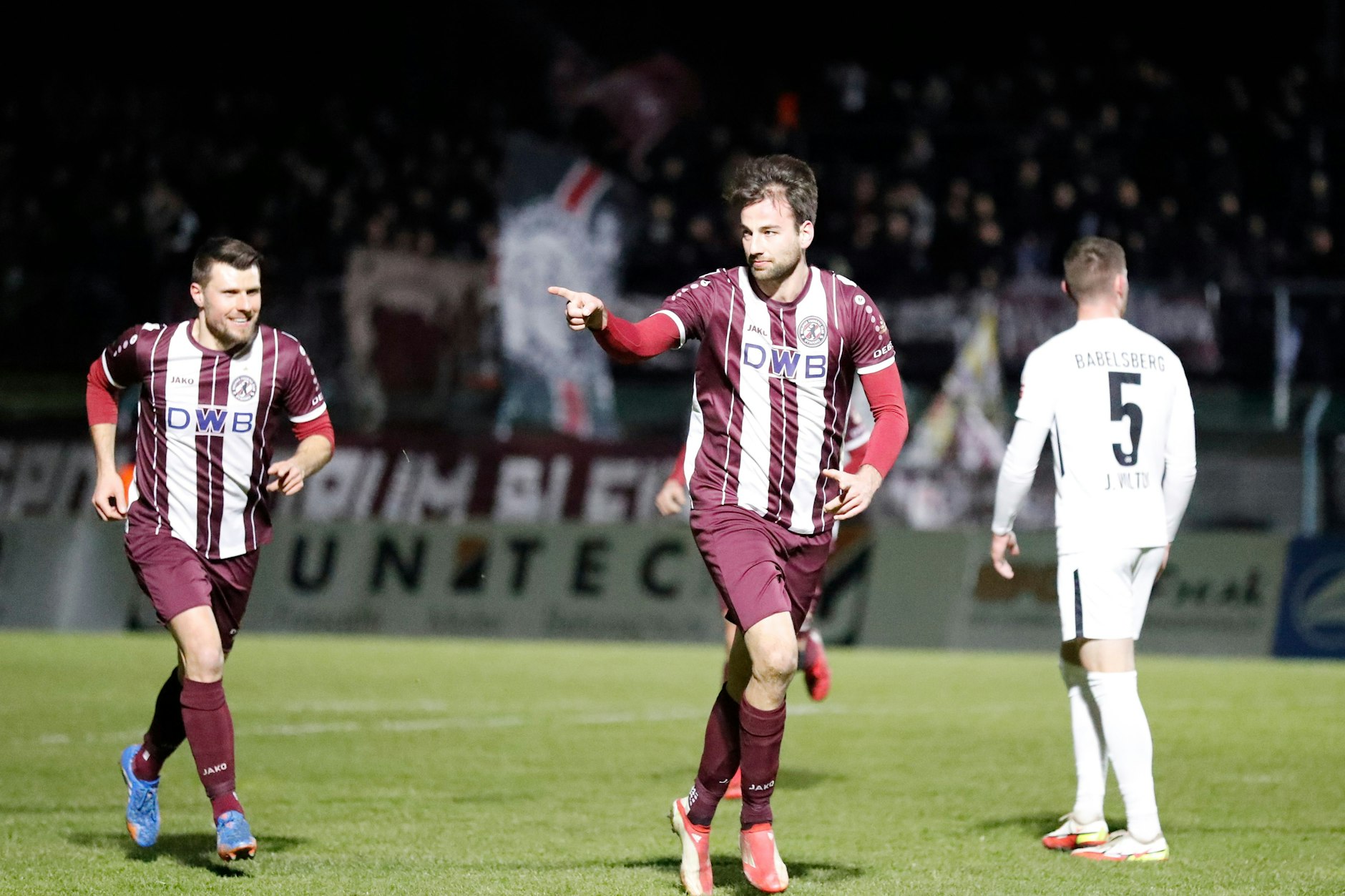 Christian Beck jubelt über einen seiner 21 Treffer für den BFC Dynamo.