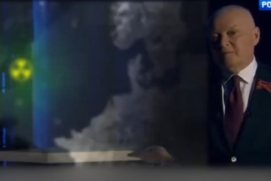 Dmitri Kisseljow, auch als Putin-Sprachrohr bekannt, drohte dem Westen mit einer radioaktiven Flutwelle von 500 Metern Höhe.