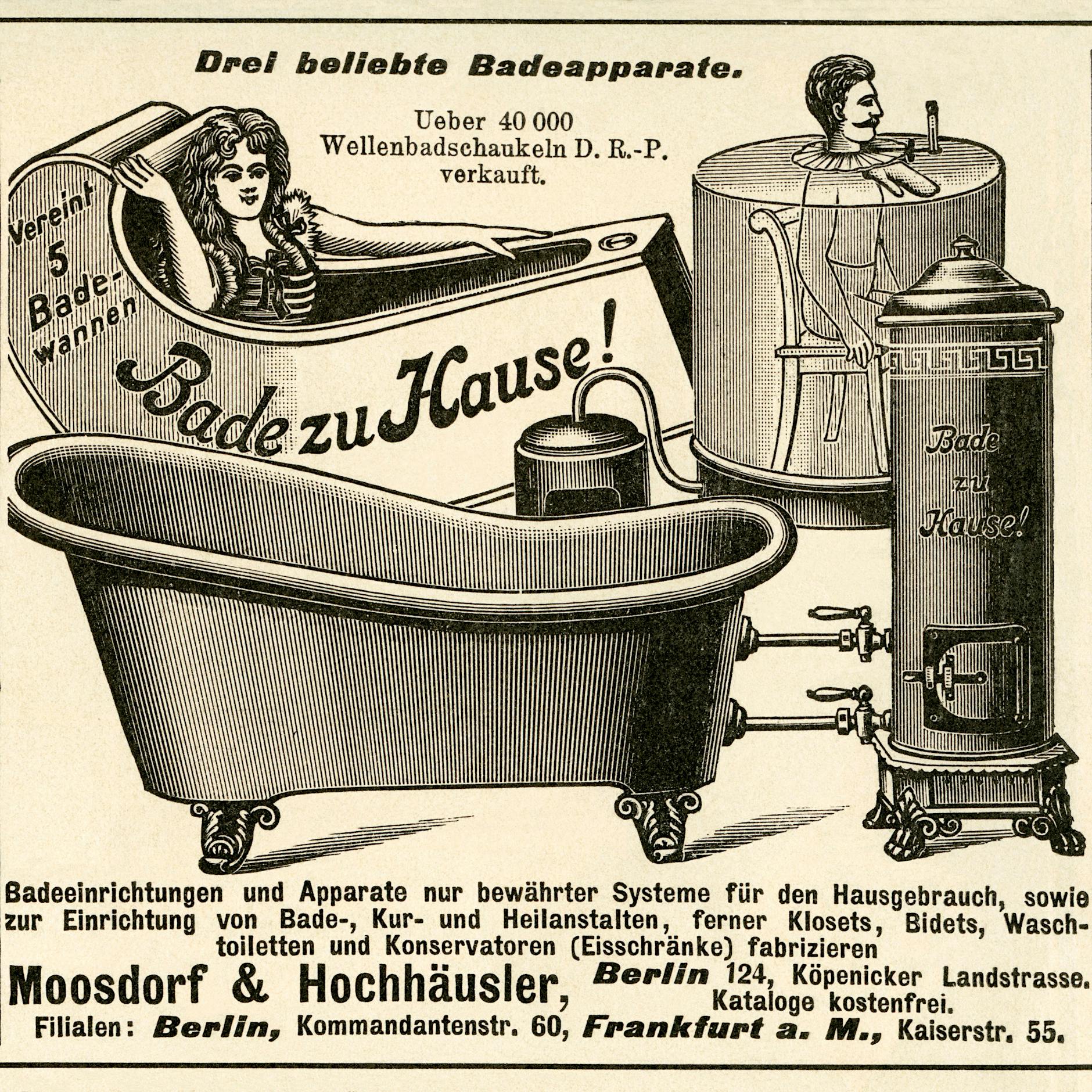 Wie das Badezimmer in Berliner Wohnungen Einzug hielt