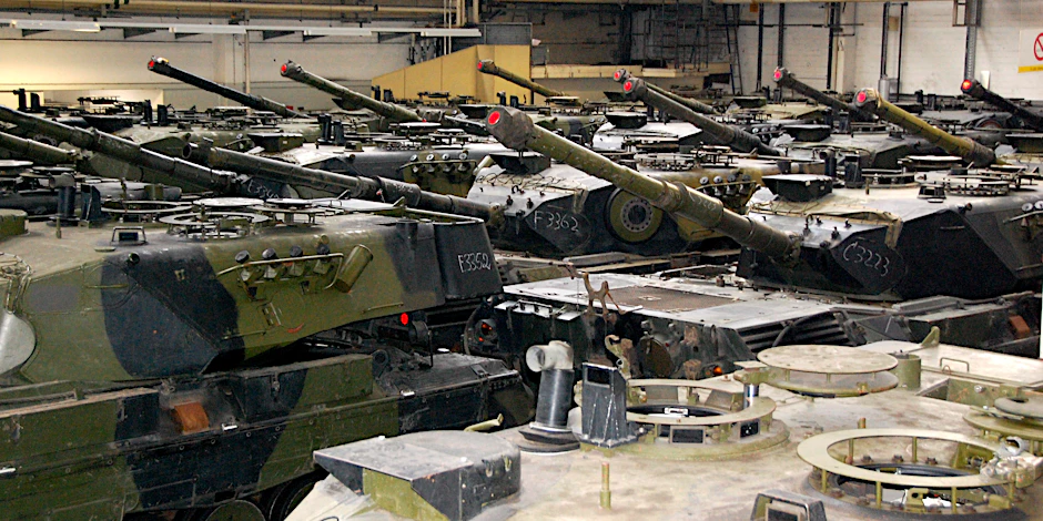 Leopard-Kampfpanzer, wie sie die Firma Rheinmetall an die Ukraine liefern will.