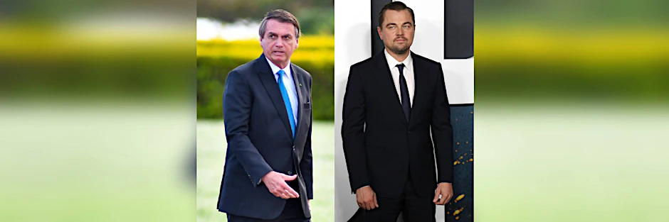 Haben Zoff auf Instagram: Brasiliens rechtsextremer Präsident Jair Bolsonaro und der Schauspieler Leonardo DiCaprio.