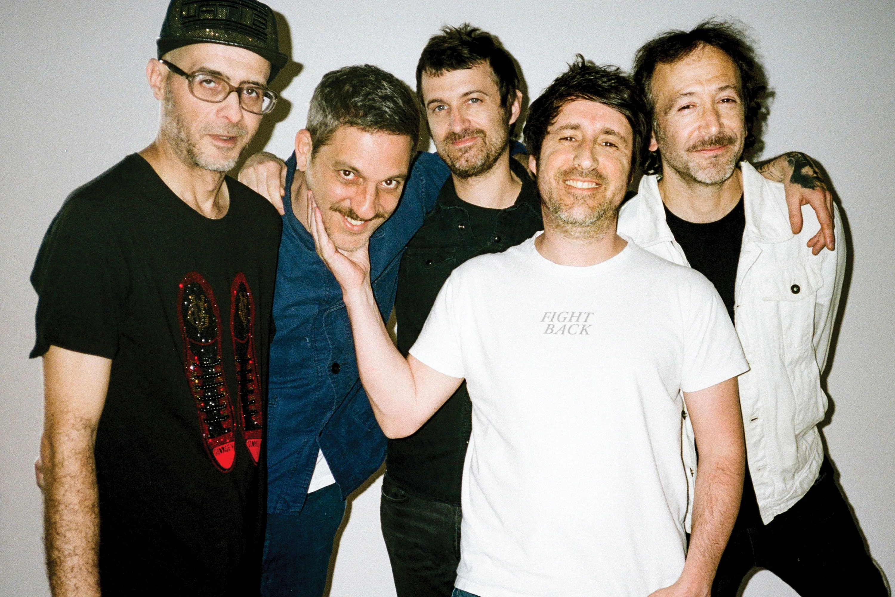 Acid Arab from left to right: Kenzi Bourras, Hervé Carvalho, Nicolas Borne, Pierre-Yves Casanova and Guido Cesarsky.