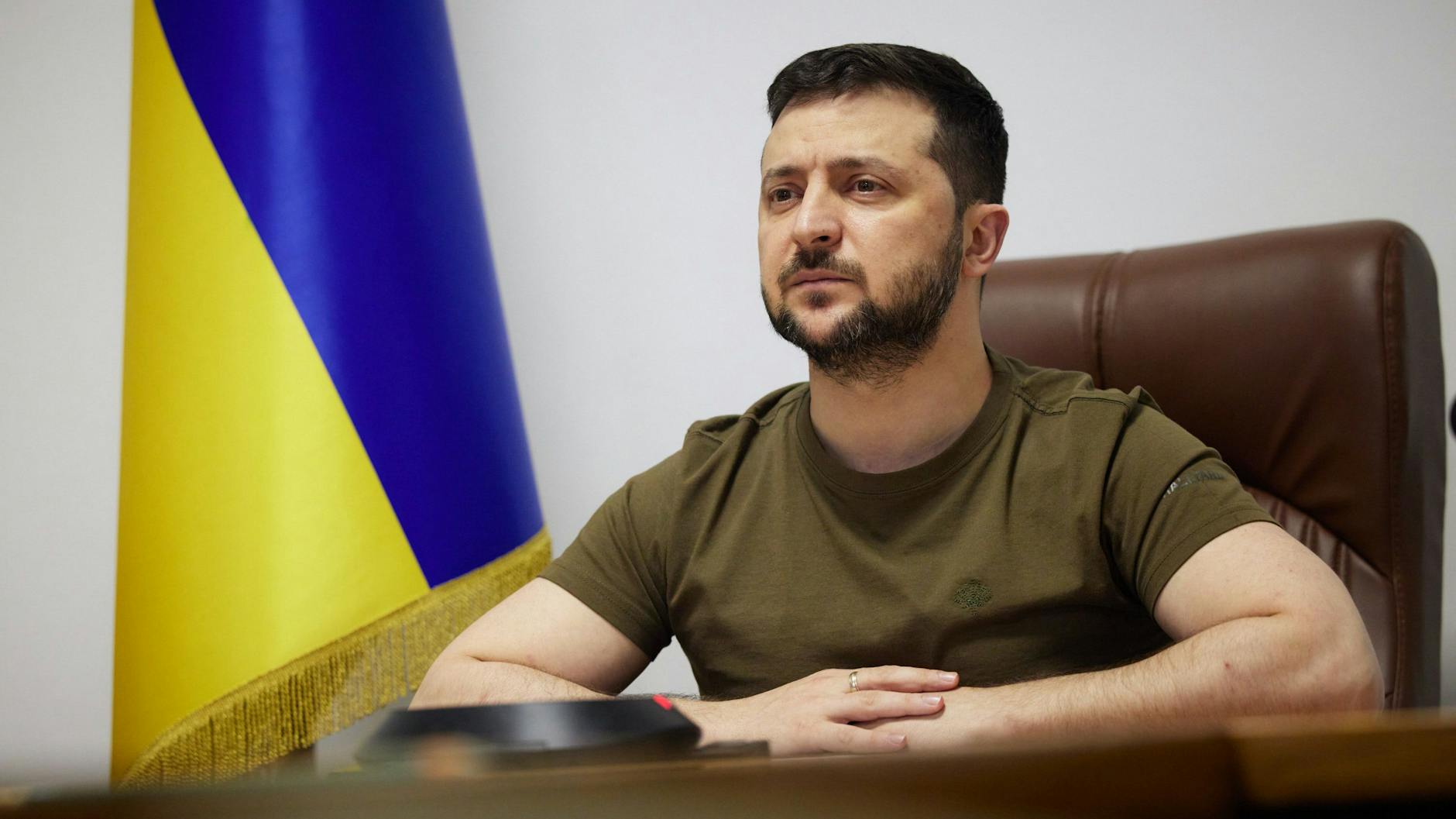 Wolodymyr Selenskyj, Präsident der Ukraine, startet die Kampagne United24.