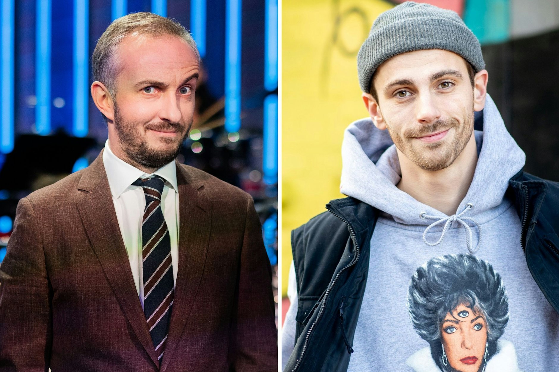 Jan Böhmermann (links) deckt im ZDF Magazin Royale dubiose Masken-Deals von Fynn Kliemann auf.