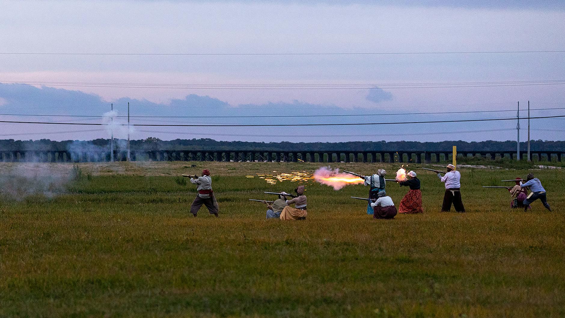 Aufnahme aus Dread Scotts „Slave Rebellion Reenactment“, 2019