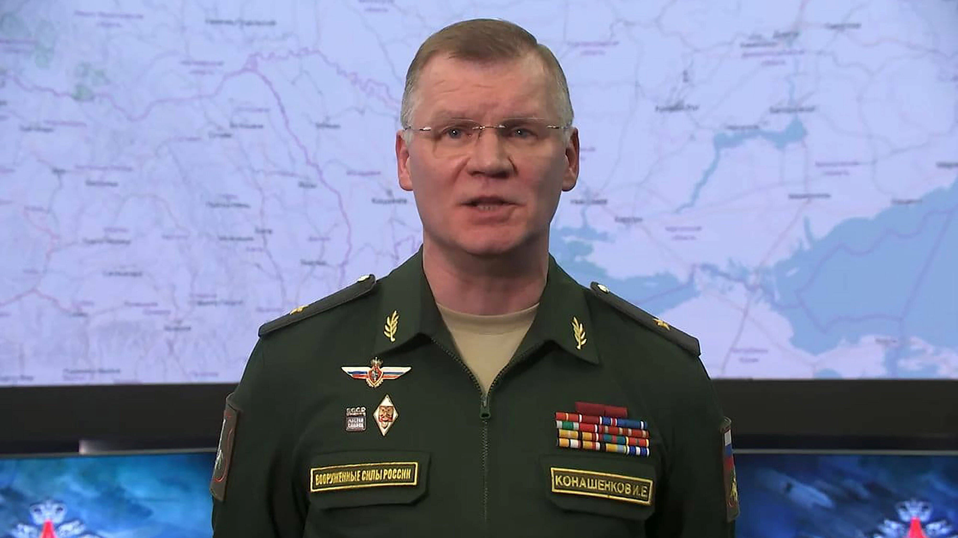 Generalmajor Igor Konaschenkow, Sprecher des Verteidigungsministeriums.