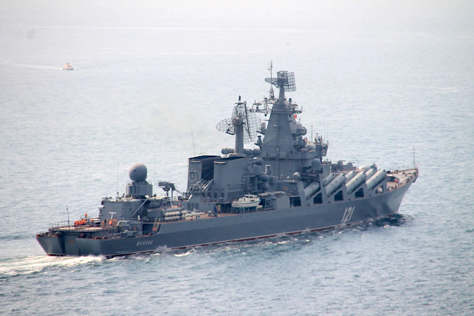 Der russische Lenkwaffenkreuzer „Moskwa“.