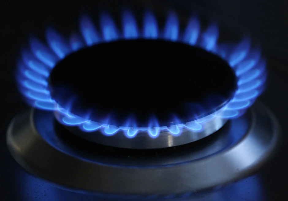 Gasflamme auf einem Küchenherd (Symbolbild)