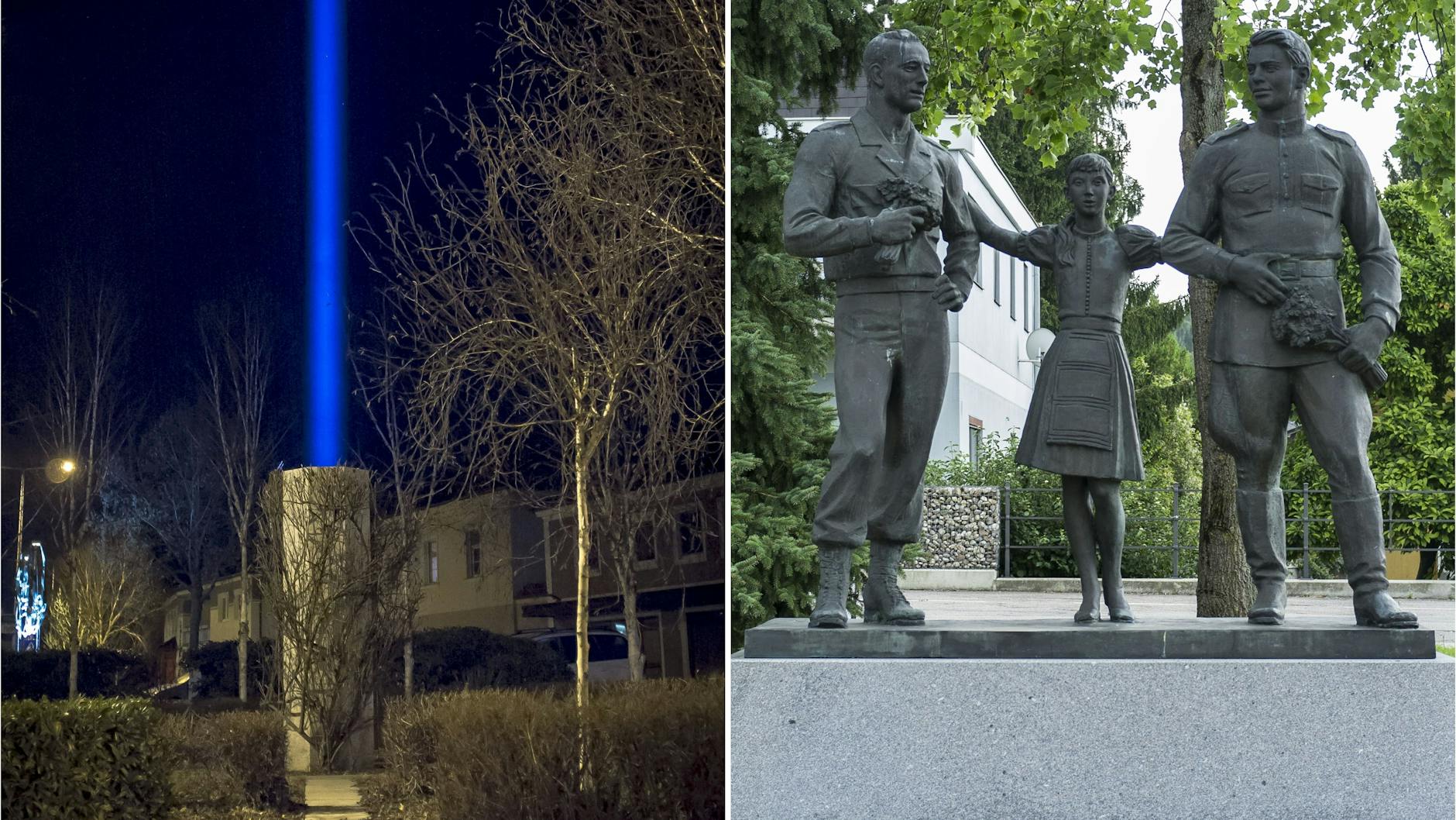 Friedensdenkmäler Erlauf von Jenny Holzer und Oleg Komov, 1995